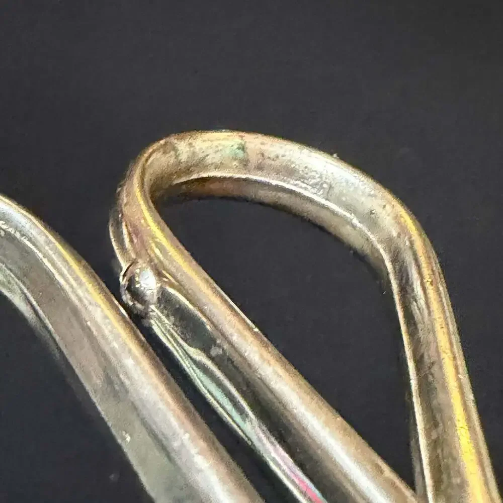 Vintage EP Zinc Silver Plated Scissor Style Pastry and Salad Serving Tongs